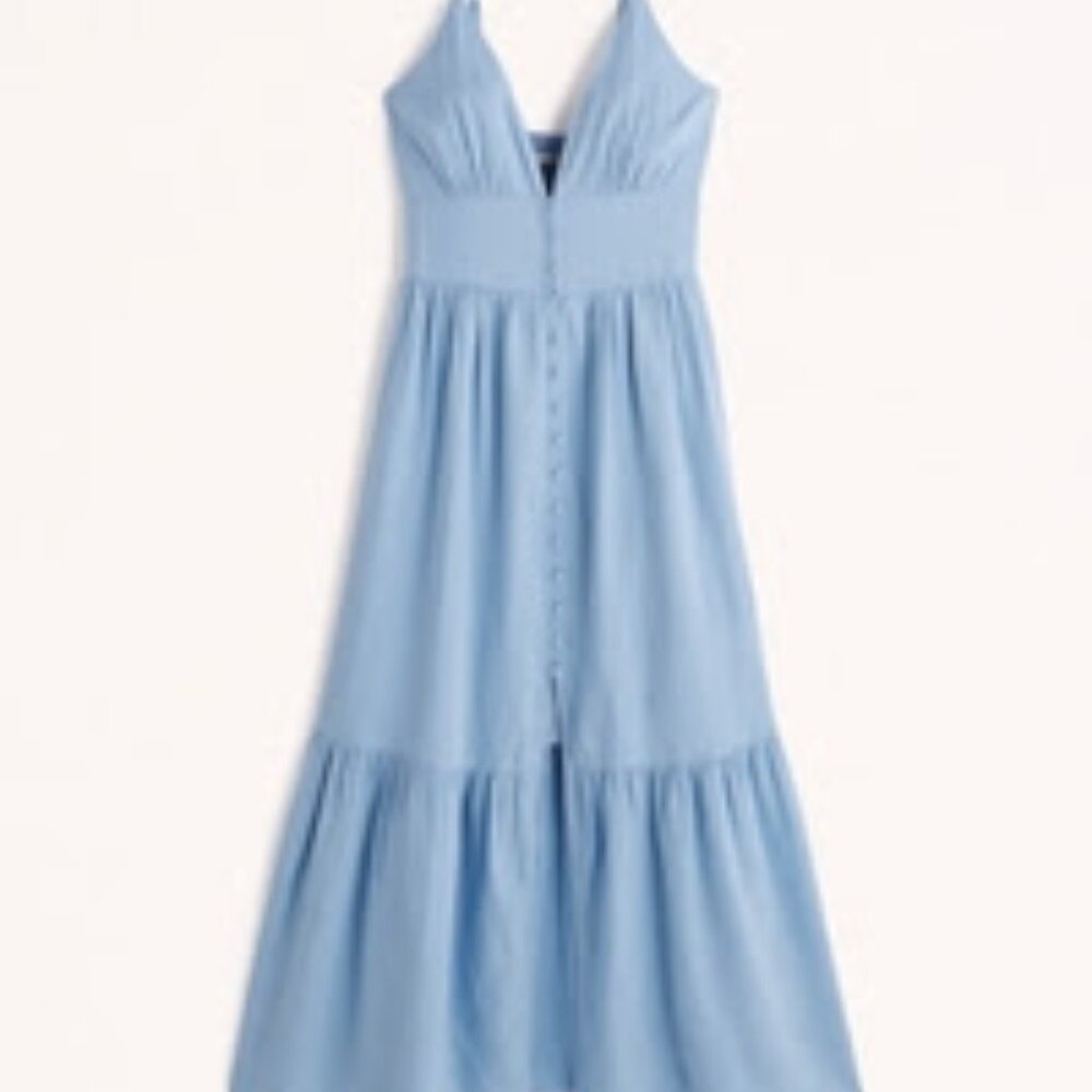 Abercrombie & Fitch Light Blue Maxi Dress - Picture 2 of 3